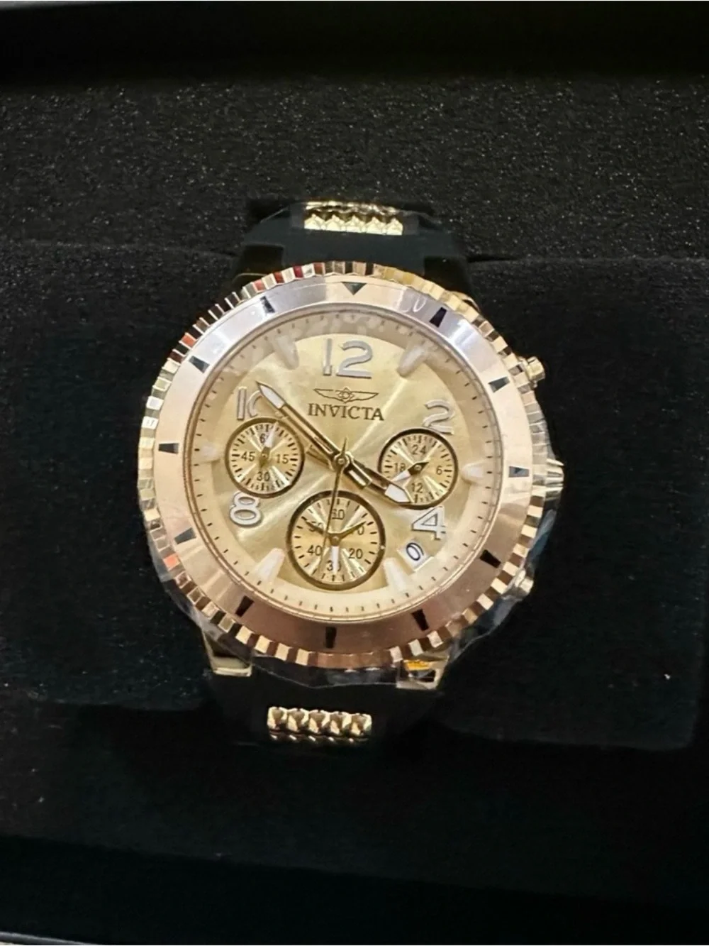 Invicta BLU Women's Watch - 39mm, Gold, Black (36909)